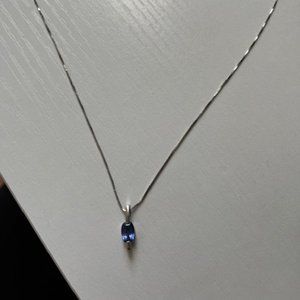 Tanzanite Sterling Silver Necklace